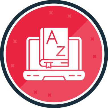 Sözlük Glyph dizesi, basit vektör illüstrasyonu