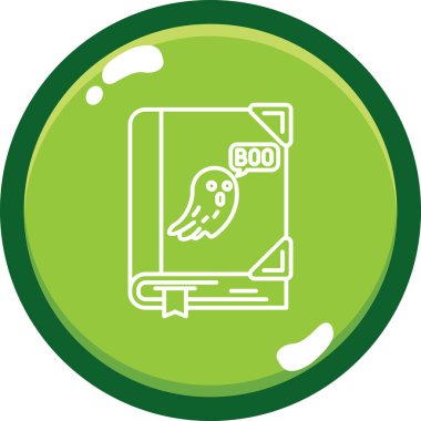 Ürkütücü karikatür tuşu, basit vektör çizimi