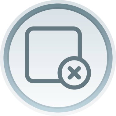 Kare Doğrusal düğmeleri, basit vektör illüstrasyonunu sil