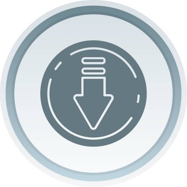 ok aşağı simgesi, vektör illüstrasyonu