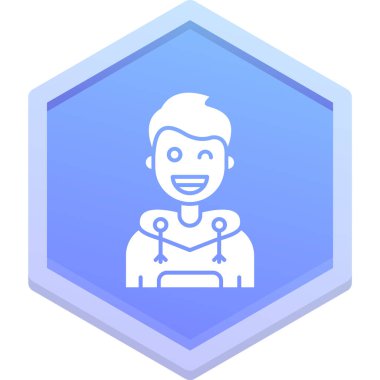 Kalkan vektör çizgisi tasarımı olan kadın