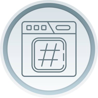 Etiket Doğrusal düğmeler, basit vektör illüstrasyonu