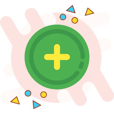 Bir karikatür tıbbi simgesinin vektör çizimi