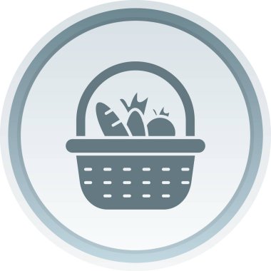 Sepet vektör simgesi modern basit vektör illüstrasyonu