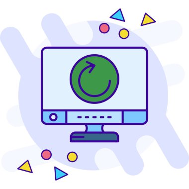 Serbest stili yeniden yükle, basit vektör illüstrasyonu