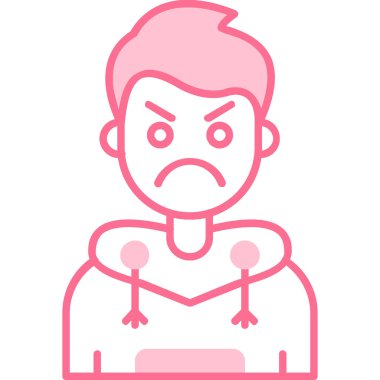 Kızgın pembe karışım, basit vektör çizimi