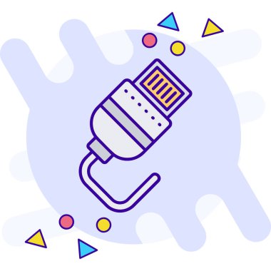 özet biçimi izole edilmiş vektör illüstrasyonundaki mikrofon simgesi