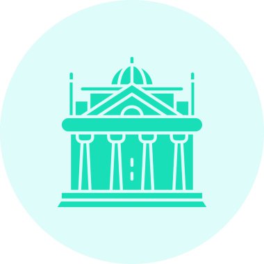 Pantheon Solid ikili melodisi, basit vektör illüstrasyonu