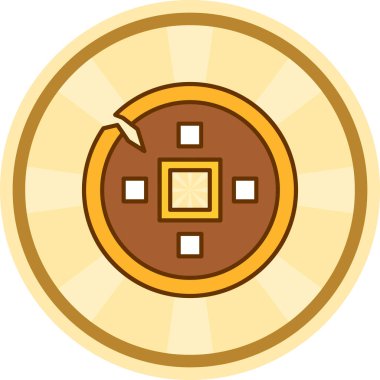 Coin Comic Circle, basit vektör çizimi