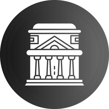 Pantheon katı siyah, basit vektör çizimi