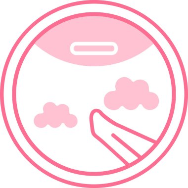 Pencere deliği pembe karışımı, basit vektör illüstrasyonu