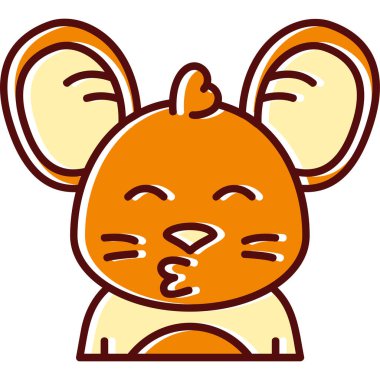 Tatlı çizgi film karakterinin vektör çizimi