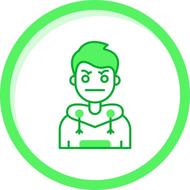 Maskeli bir adamın vektör çizimi