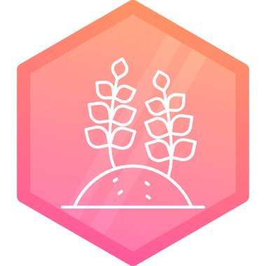 Buğday Gradyan çokgeni, basit vektör illüstrasyonu