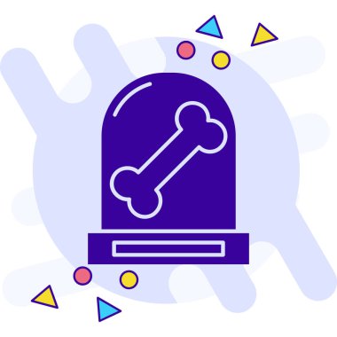 Kemik serbest stili katı, basit vektör çizimi