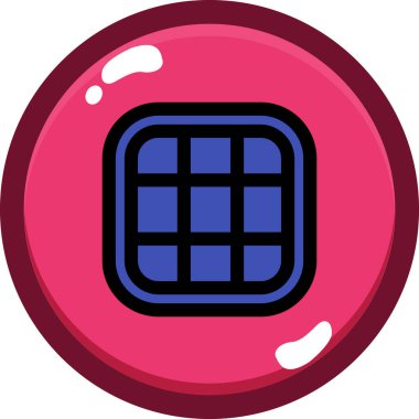 Çizim doldurulmuş karikatür tuşu, basit vektör illüstrasyonu