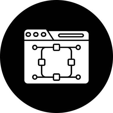 Kabartma eğrisi ters çevrilmiş, basit vektör çizimi