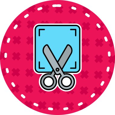 İğneli makasın vektör simgesi