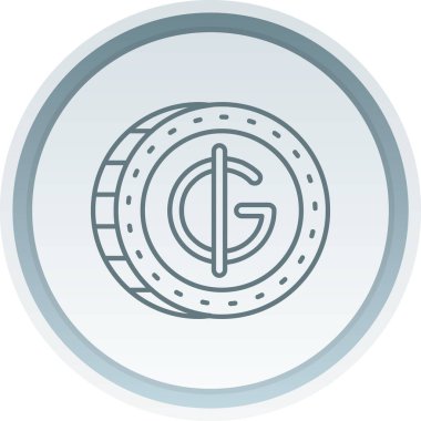 Guarani Lineal düğmeleri, basit vektör illüstrasyonu