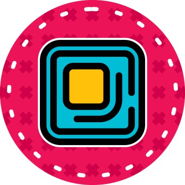 Kumarhane çipleri simgesi - taslak biçimi