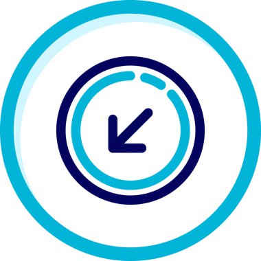 Saat. Web simgesi basit illüstrasyon