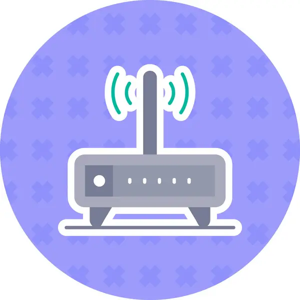 Modem Düz Yapıştırmaları, basit vektör illüstrasyonu
