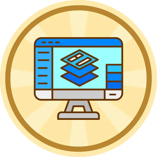 Katmanlar Çizgi Çemberi, basit vektör çizimi