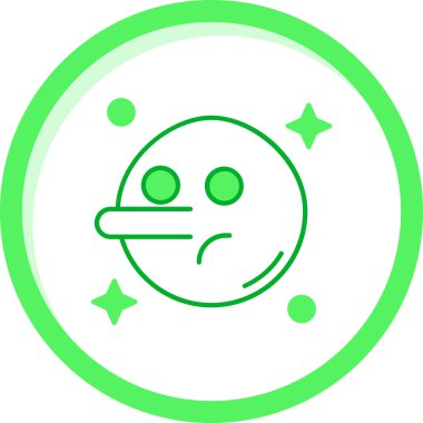 Uzaylı. İkonum. Basit resimleme