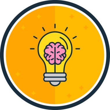 Beyin simgesi, vektör illüstrasyonu