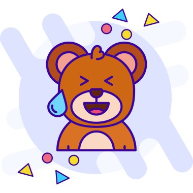 Oyuncak ayılı şirin çizgi film bebeği