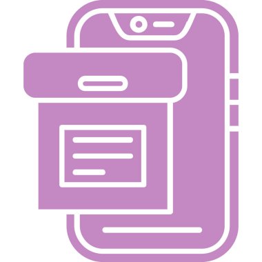 Cep telefonu. Web simgesi basit illüstrasyon