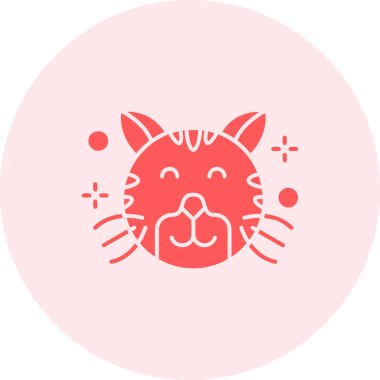 Kedi. Web simgesi basit illüstrasyon