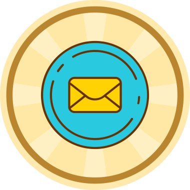 e- posta harfi simgesi, modern basit vektör illüstrasyonu