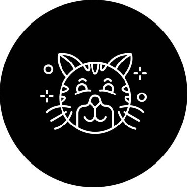 Kedi simgesinin vektör illüstrasyonu