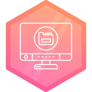 Bilgisayar monitörü. Basit resimleme