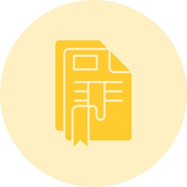 belge simgesi vektör illüstrasyonu