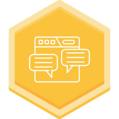 Konuş. Web simgesi basit illüstrasyon