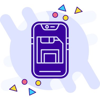 Cep telefonu vektör illüstrasyon tasarımlı akıllı telefon