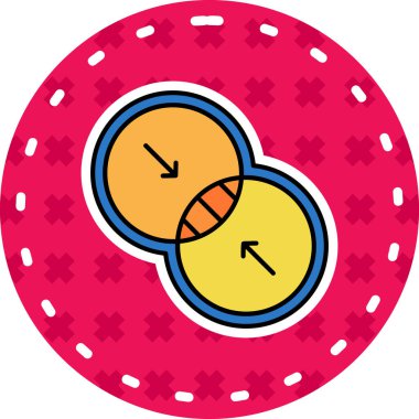 Casino Chip simgesinin vektör illüstrasyonu