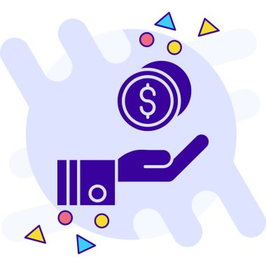 Para için. Web simgesi basit illüstrasyon