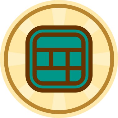 Sikke vektör simgesi modern basit vektör illüstrasyonu