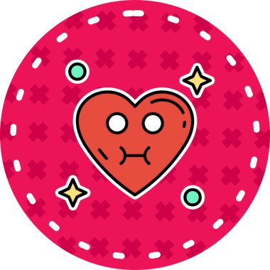 Kalp karikatürünün vektör çizimi