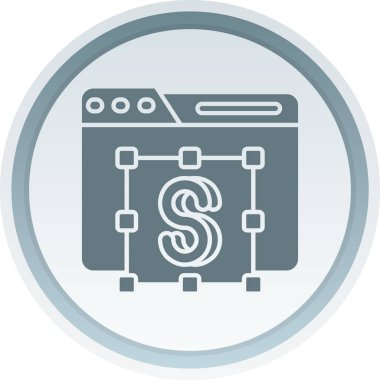 Bir dolarlık banknot. Basit tasarım