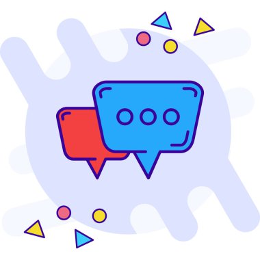 Sohbet kabarcıklar simge vektör çizim