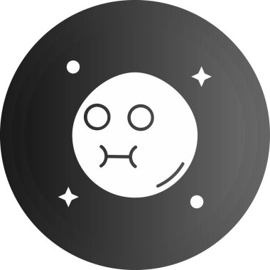 Bir ay simgesinin vektör illüstrasyonu