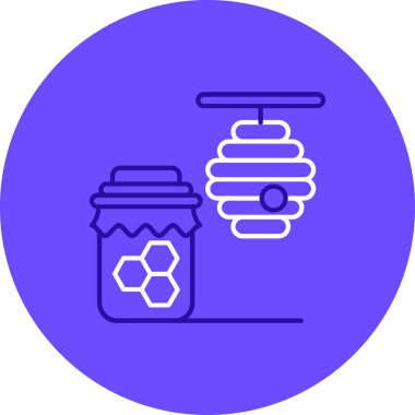 bal kavanozu simgesi, vektör illüstrasyonu