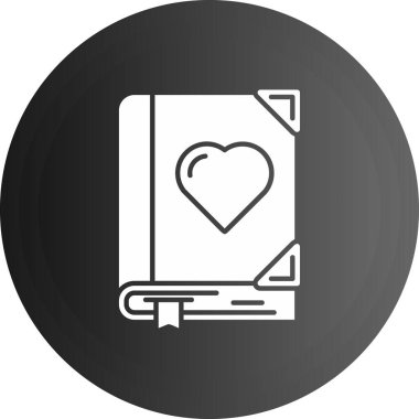 Kalp ikonu vektör illüstrasyonu