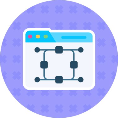 şebeke. Web simgesi basit illüstrasyon