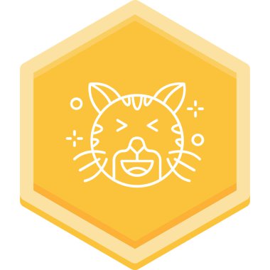 Kedi ikonu vektörü. Basit resimleme