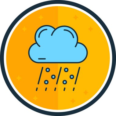 Bulut. Web simgesi basit illüstrasyon